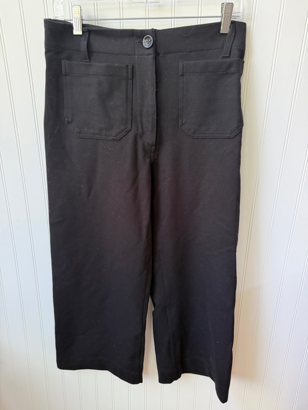 Quince Black Stretch Straight Leg Pants Women’s Size 6 Work Office Trousers